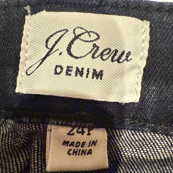 J. Crew Denim 9” Toothpick Black Goth Jeans Size 24P - Picture 4 of 4